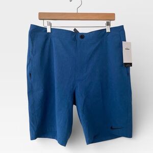 NIKE SWIM Stretch Men's Swimming Trunks Packable Beach Shorts Blue Size 34 NWT